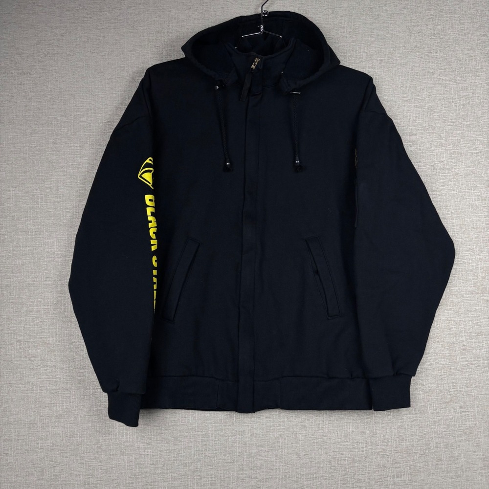 Black Stallion FR Flame Resistant Hooded Work Jacket Mens XL Black